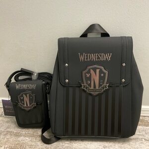 NWT Wednesday backpack and phone crossbody bag